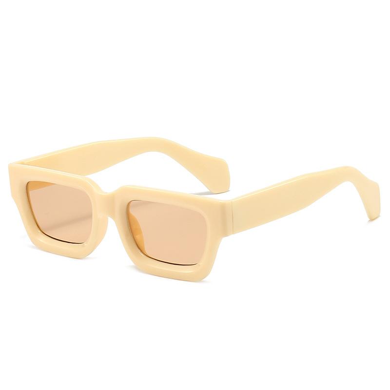 Retro concave small frame square sunglasses trendy street fashion UV protection outdoor riding unisex stylish