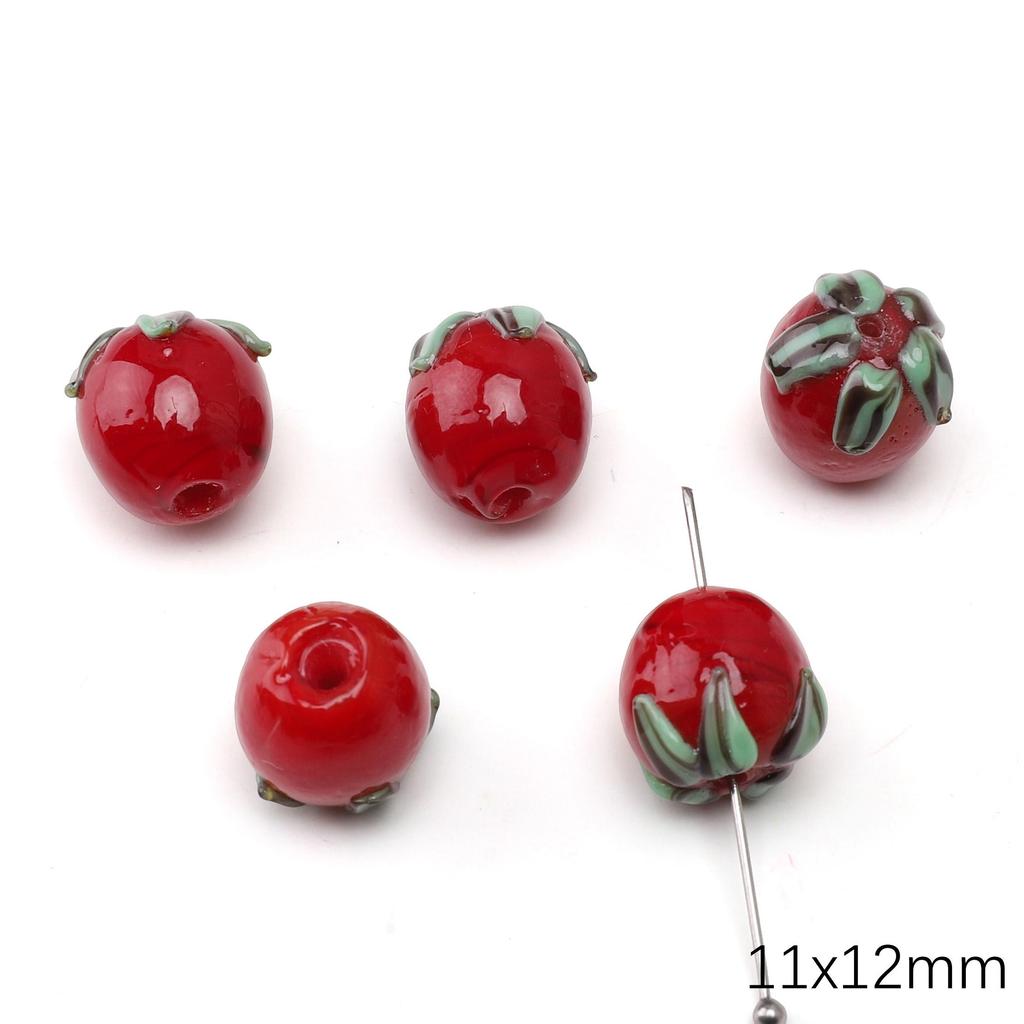 Glass Beads Fruit Charm For DIY Necklace Bracelet Earrings Jewelry Making Craft Accessories