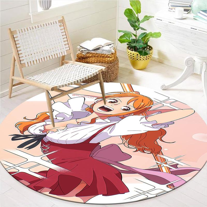 Nami Round Area Rug Carpet Rug For Living Room Bedroom Sofa Playroom Decor Nonslip Floor Mat