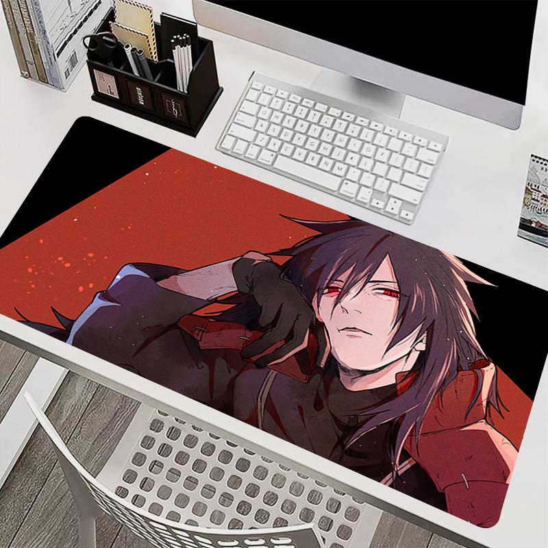 Mousepad Laptop Mouse Pad Office Accessories PC Keyboard Pad Rubber Cup Mat Naruto Madara Uchiha Soft Mouse Mat Large Desk Mat