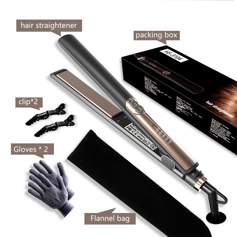 2 In 1 Portable Hair Straighter and Curler 360° Rotatable 5 Levels Temperature Control Fast Heating Professional Hair Tools