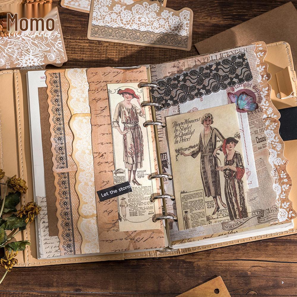 Yellowed Lace Sticker Pack: Large Lace Journal DIY Decorative Borders (6 Types)