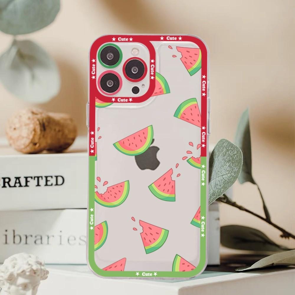 Watermelon Pattern Phone Case For Samsung S 20 21 22 23 Lite Plus Ultra Clear Mobile Cover Funda