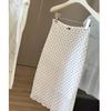 Gonna midi a pois da donna Vita alta Slim Dritta Linea ad A Estiva Sottile in Chiffon