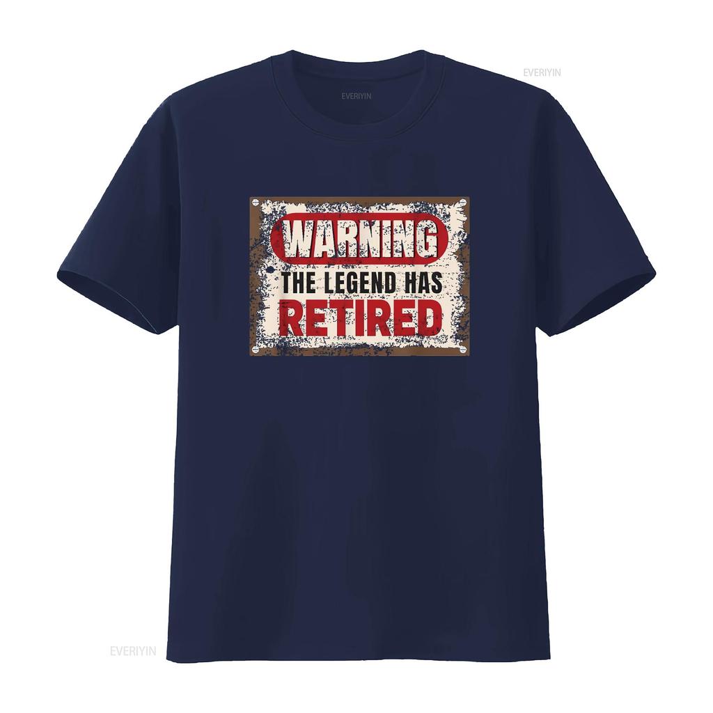 Womens Warning The Legend Has Retired Funny Retirement Quote T Shirt White Large vintage Washed streetwear graphic Breathable