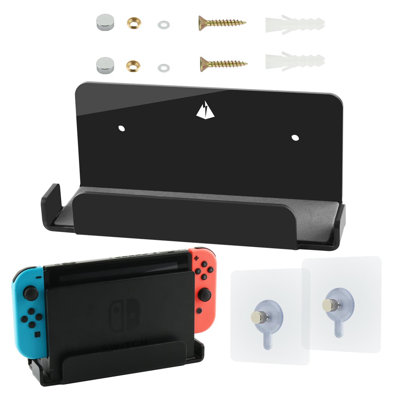 

Floating Wall Shelf Wall Mount Acrylic Holder for Nintendo Switch Dock Black