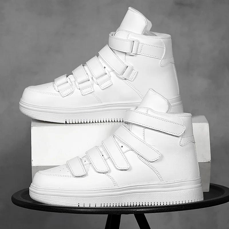 

Классические кожаные мужские белые кроссовки, дышащие, удобные, повседневные, мужские, модные, для ходьбы на открытом воздухе 42