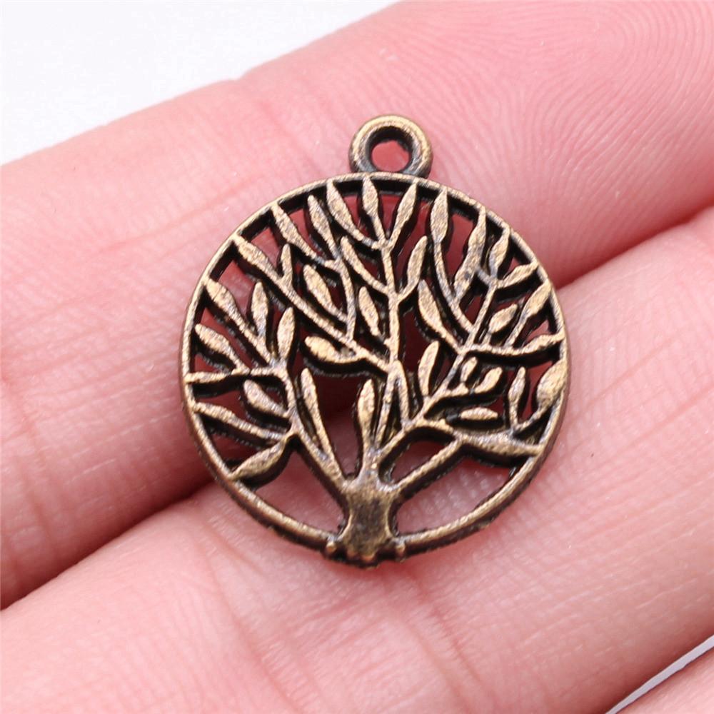 Runde Lebensbaum Anhänger Charms Paar Schmuck Modezubehör