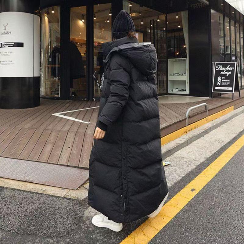 Winter Padded Clothes Women's Medium and Long Thickened Padded Jackets Loose Over the Knee Padded Jackets