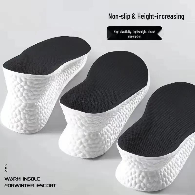 Unisex Height-Boosting Insoles: Sweat-Absorbing, Odor-Proof, Shock-Absorbing, Invisible Comfort for Sports