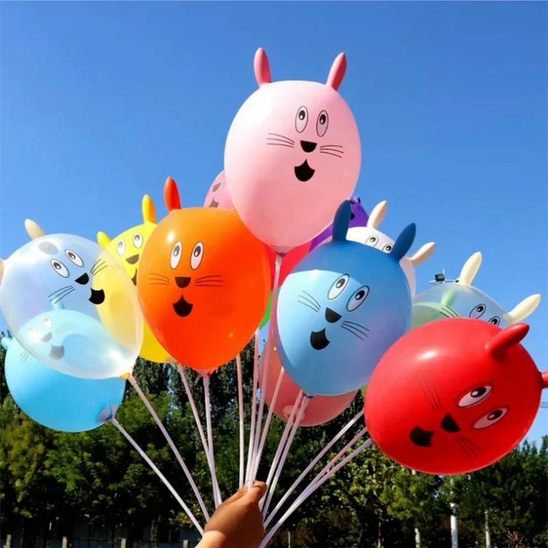 5Pcs/Lot Long Ear Bunny Head Balloon Holiday Party Decoration