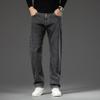 Men's Spring and Autumn Plus Size Straight-leg Jeans Business Casual Stretch Denim Pants
