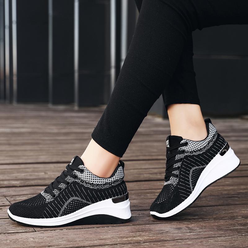 

Женские повседневные кроссовки Новые кроссовки-бустеры на толстой подошве Мягкая подошва Удобные для улицы Беговые кроссовки для ходьбы Бесплатная доставка 41 чёрный