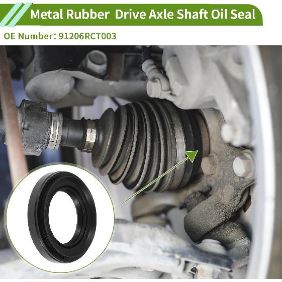 

Drive Axle Shaft Oil Seal Right Differential Carrier Seal for Honda CR-V 2002-2007 for Honda Civic 2002-2015 No.91206RCT003