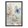 Plakat Literowy "L" Z Kwiatami I Motylem Plakat Literowy "L" Z Kwiatami I Motylem, 70X100 Cm, Rama Drewniana Jasny Dąb, Papier Matowy 230 Gsm