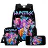 Large Capacity Schoolbag with Shoulder Strap; Student Three-piece Pencil Case Set