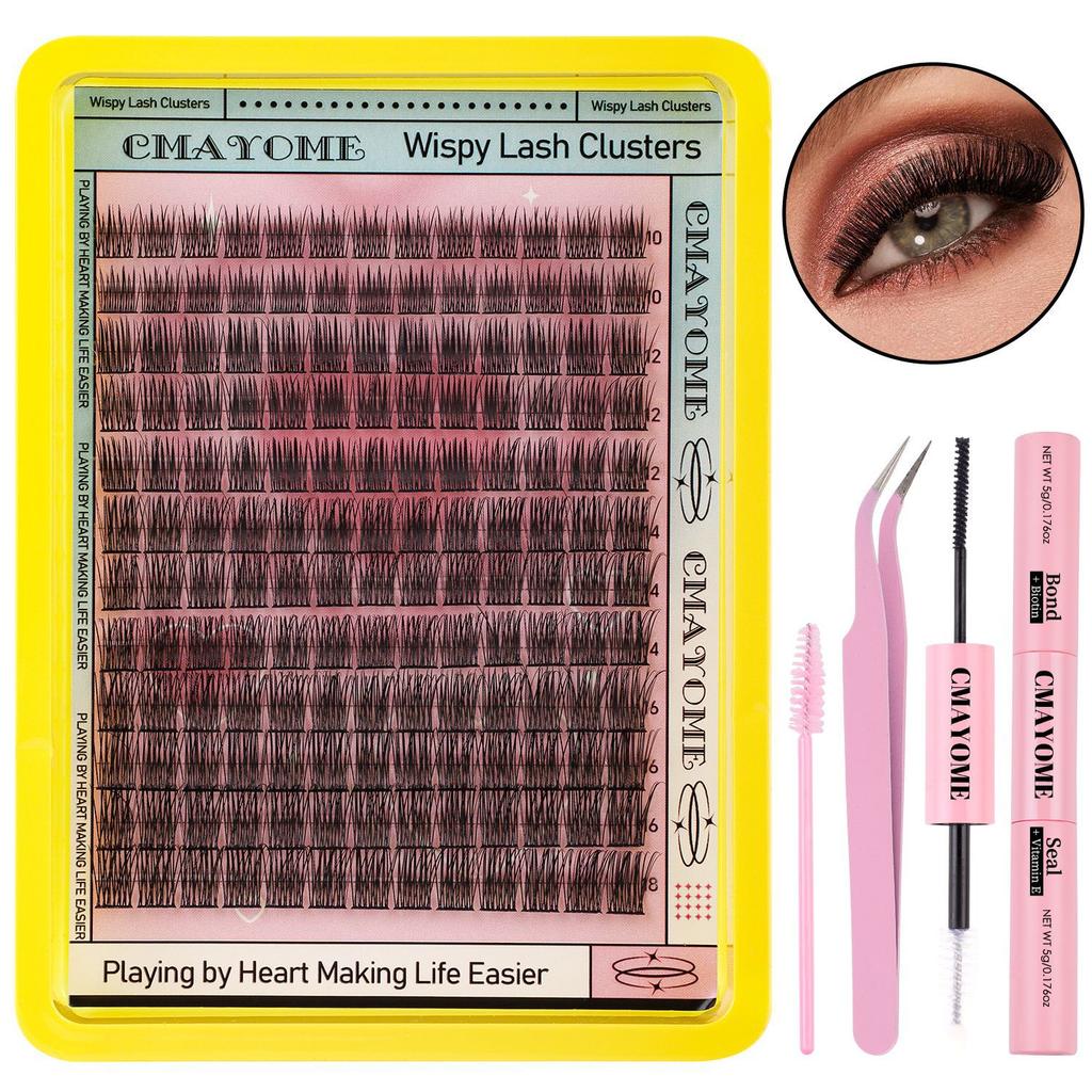 144 Clusters Of C-Song False Eyelashes Set 10-18Mmdiy Segmented Grafting Single Cluster Of Thick Eyelashes