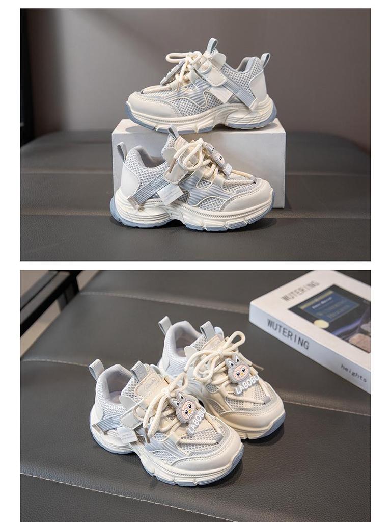 New Unisex Mesh Breathable Sports Shoes - Soft Sole Casual Dad Shoes for Older Kids, Spring & Autumn Arrivals, Princess Style