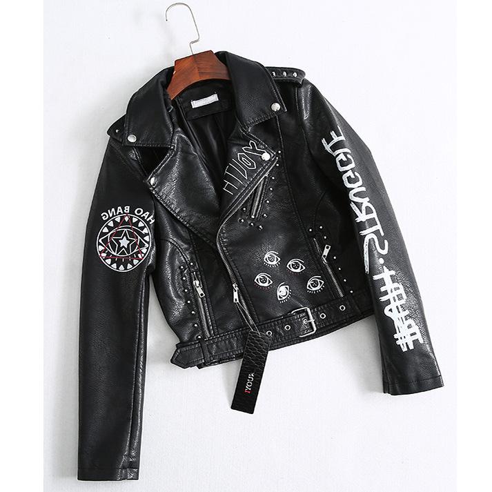 Damen Motorradjacke 2025 Slim Fit aus PU-Leder - Koreanischer Stil Revers Outerwear