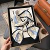Satin high-end tied hair long silk scarf headband elegant and simple versatile hair band headband streamer hair accessories women's tied bag