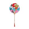 Patriotic Theme DIY Xuan Paper Fan: Hand-Painted Red Pattern with Tracing Lines