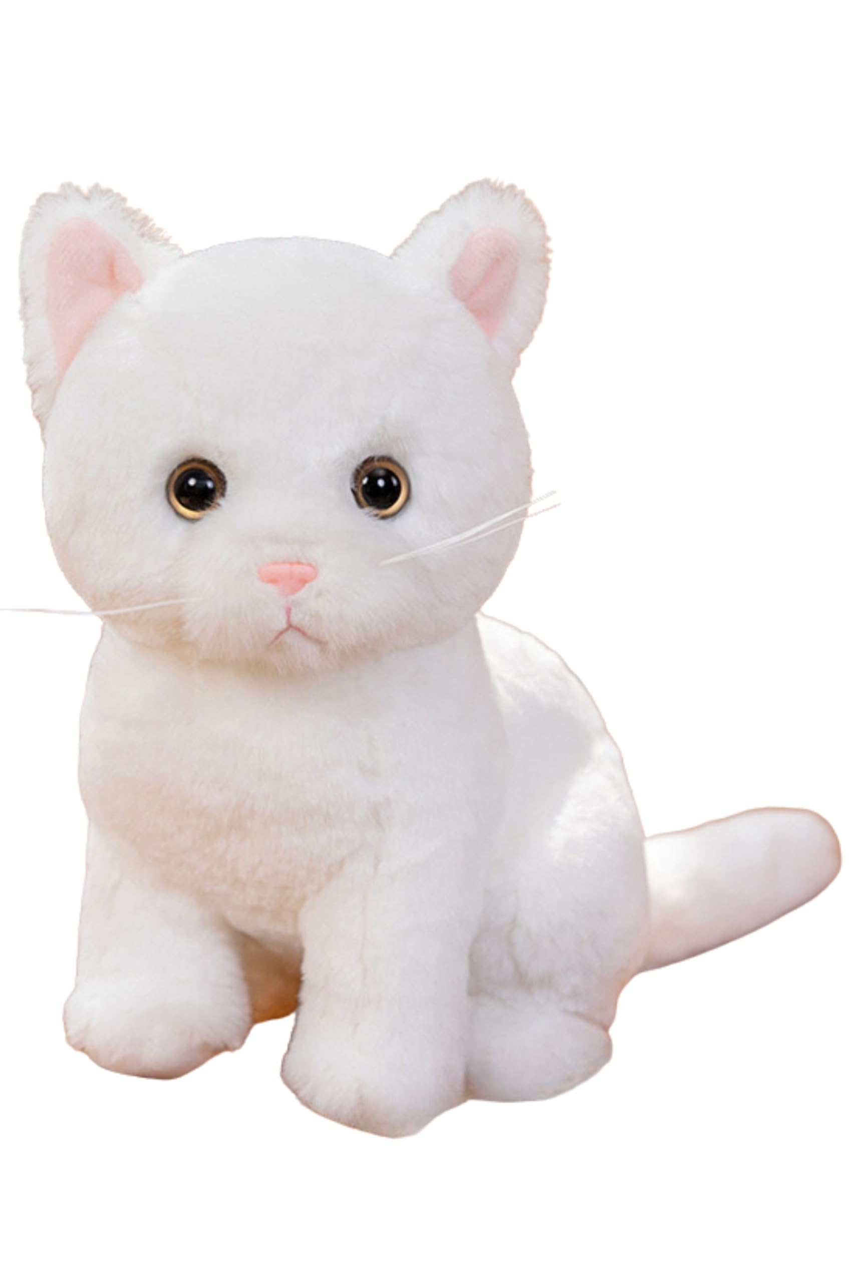 

TASINO Realistic Cat Plush Cute Toy, 26cm, (White) белый
