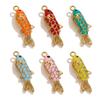 Yori Colored Oil Dripping Carp DIY Pendant Stainless Steel Jewelry Accessories Pendant Necklace Bracelet Accessories