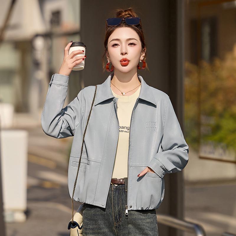 

Women s Versatile PU Leather Motorcycle Jacket - Spring/Autumn 2025, XG9963 XL (62.5-70 kg) чорний