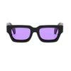 Retro Prostokątne Damskie Punkowe Okulary Przeciwsłoneczne Odcienie UV400 Moda Marka Projektant Galaretkowy Szary Kwadratowe Męskie Okulary Przeciwsłoneczne