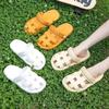 Modne buty z dziurami damskie noszenie sandały plażowe urocze wysoka wartość nadepnięcie na gówno kapcie na grubej podeszwie lekkie