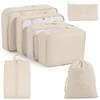 7 Piece Travel Storage Bag Set Large Capacity Portable Packing Organizer Clothes Shoes Socks Divider Bags