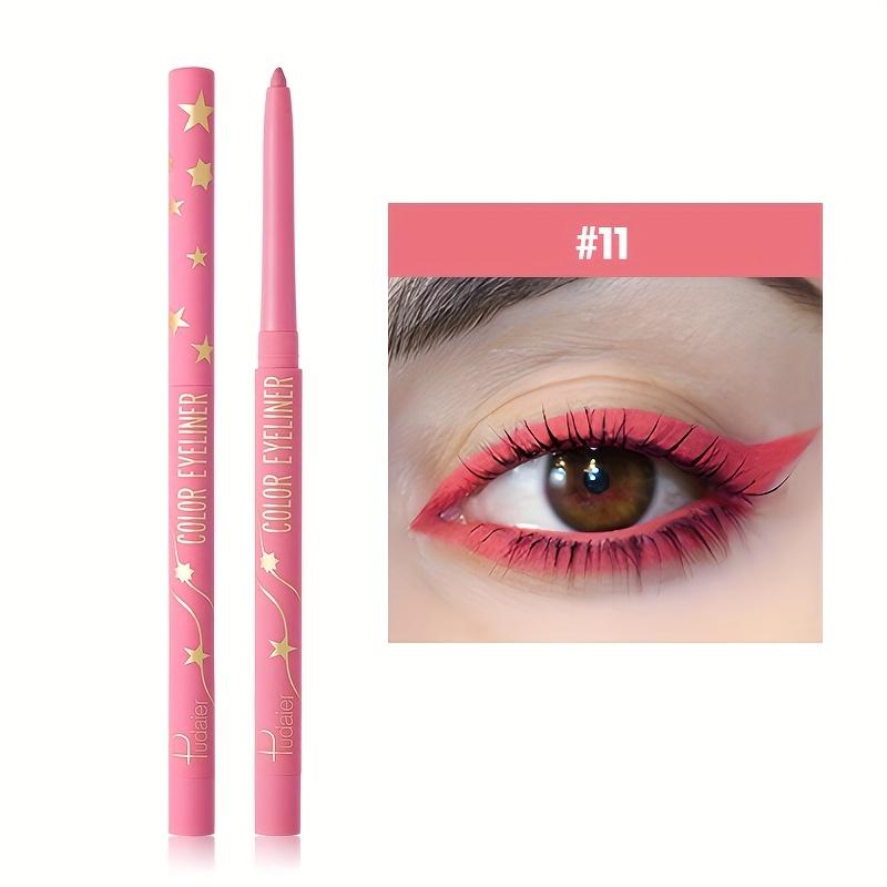 Pudaier Long-Lasting Waterproof Colored Eyeliner Is Easy To Outline The Eyes Without Smudging. It Is Suitable for Valentine'S Day And Music Festivals.