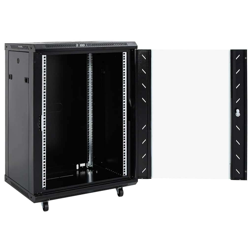 Vidaxl Szafka Serwerowa, 15U, 19", Ip20, Czarna, 53X40X80 Cm