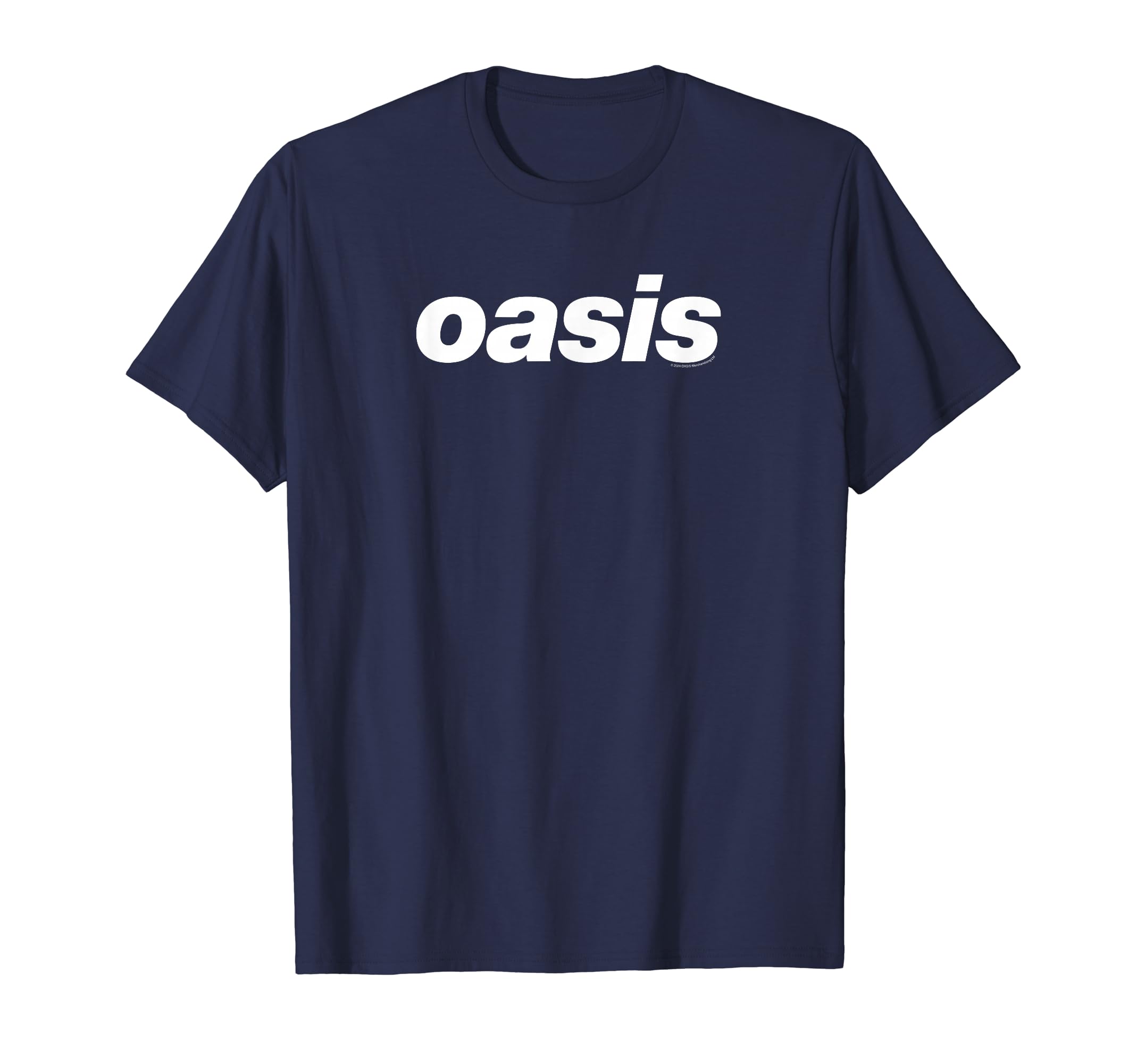 

Oasis – Белая футболка с логотипом на темно-синем фоне