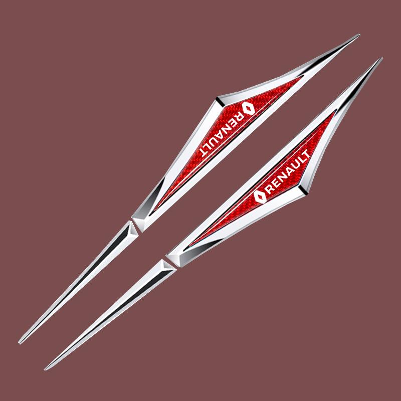 Innenaufkleber Kohlefaser Auto Kotflügel Seitenemblem Aufkleber Geeignet für Renault RS Koleos Captur Kadjar Megane Clio Ta