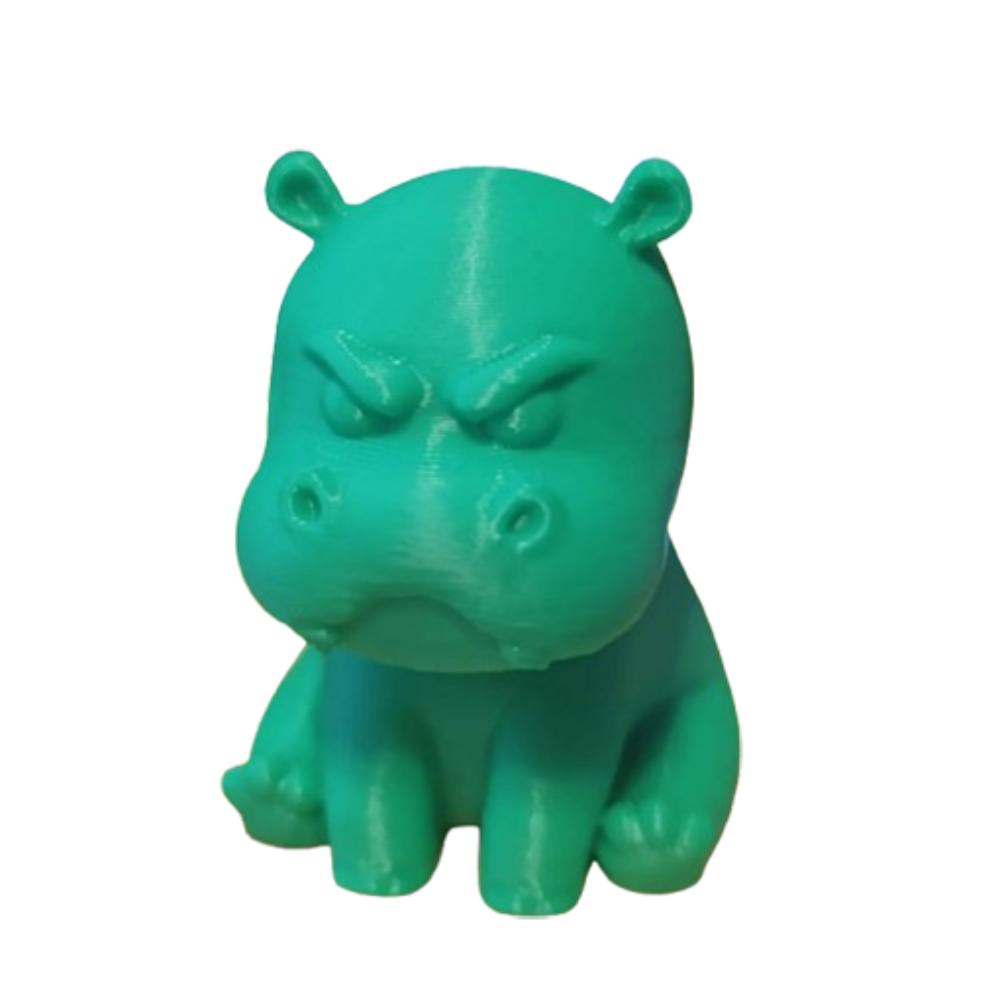 

Миниатюрное украшение в виде гиппопотама с градиентной расцветкой, гибкий злой маленький гиппопотам, украшение для дома зелёный