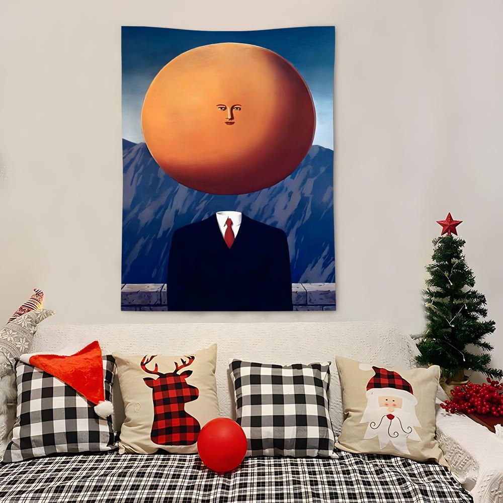 Rene Magritte Modern Art Tapestry Decoration Art Microfiber Background For Bedroom Living Bar Garden Outdoor Festival