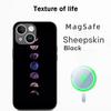 Cool moon fashion poster pattern Phone Case For iPhone 17 16 15 14 13 12 Plus Pro Max  High-end Luxury Magsafe Sheepskin