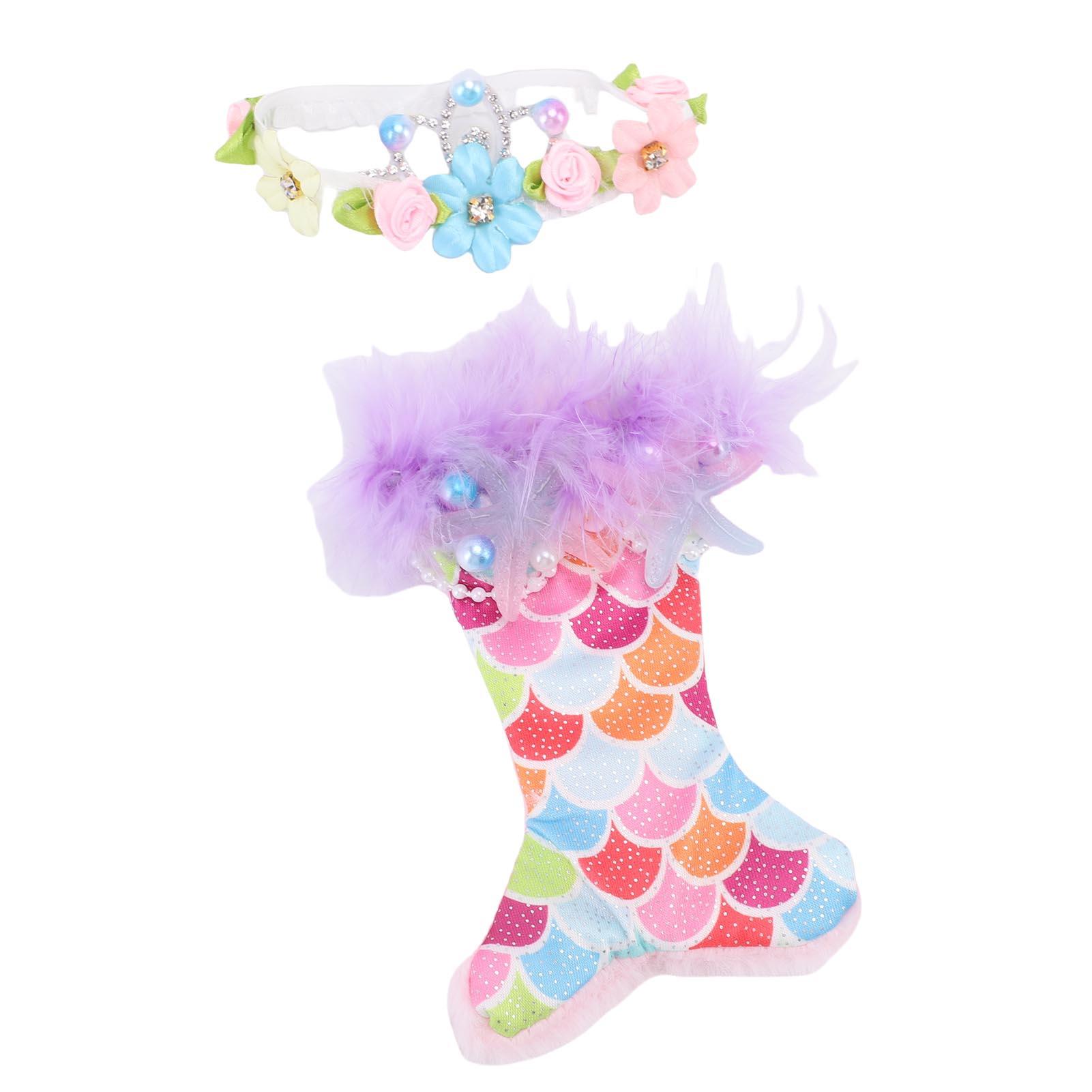 

Doll Clothes with Headdress Fish Tail Stylish Exquisite Lovely Doll Dress for 6.7in Dolls Accessories