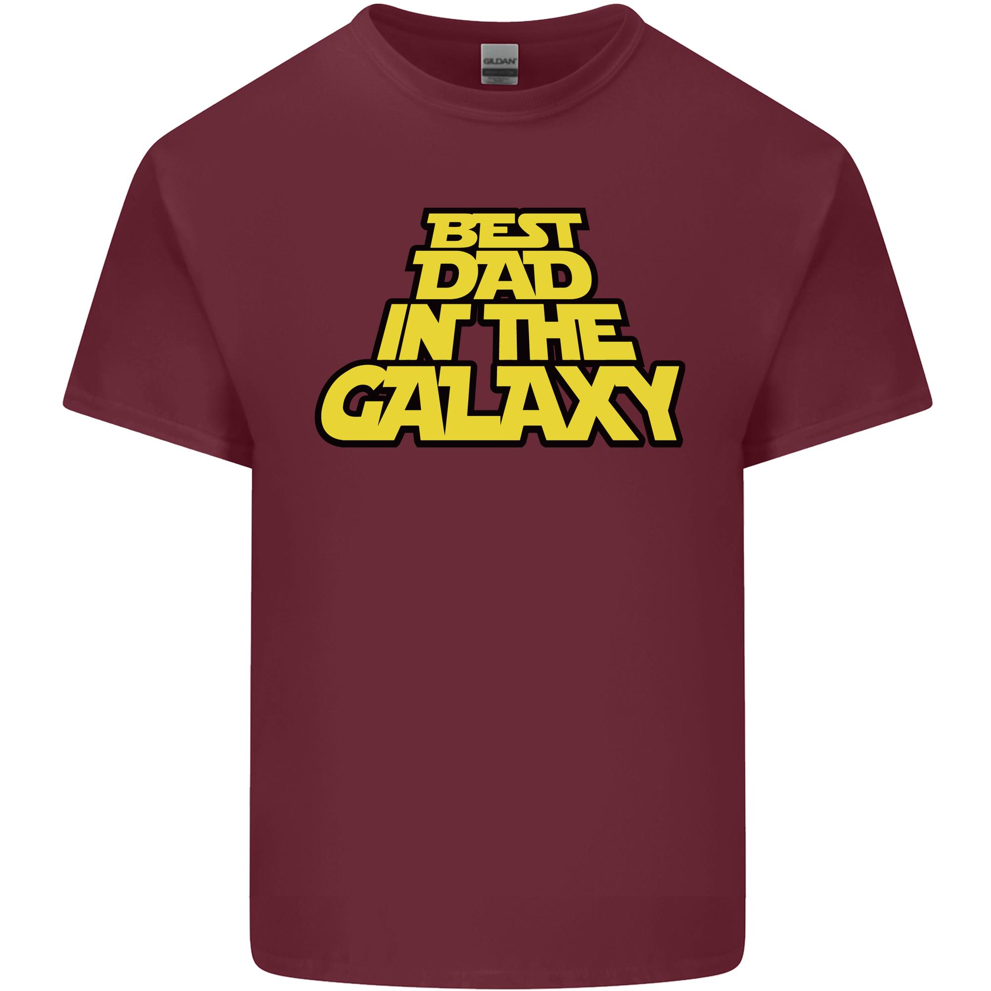 Best Dad in the Galaxy Funny Fathers Day Unisexs Light Cotton TShirt S
