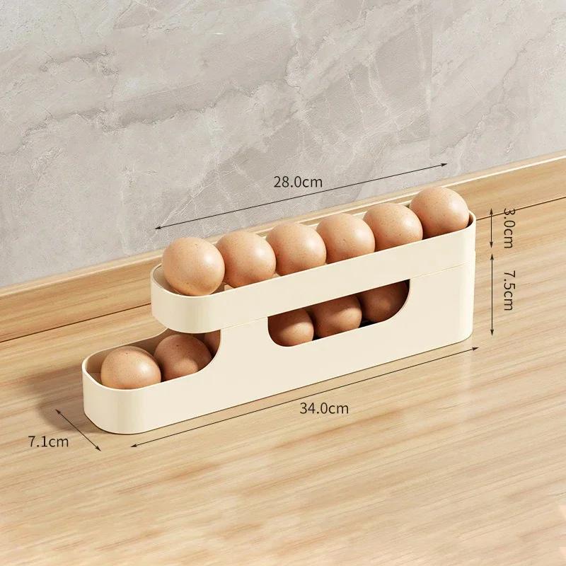 4-слойный ящик для хранения яиц с горкой ящик для яиц в стиле лестницы хранение боковая дверь холодильника большая вместимость автоматическая машина для перекатывания яиц 1560₽