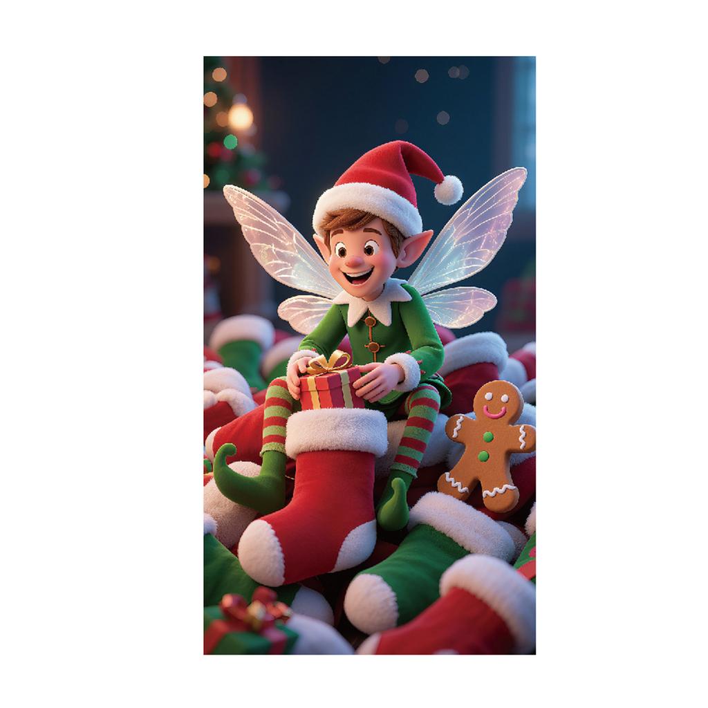 Christmas Door Curtain Background Door Decoration