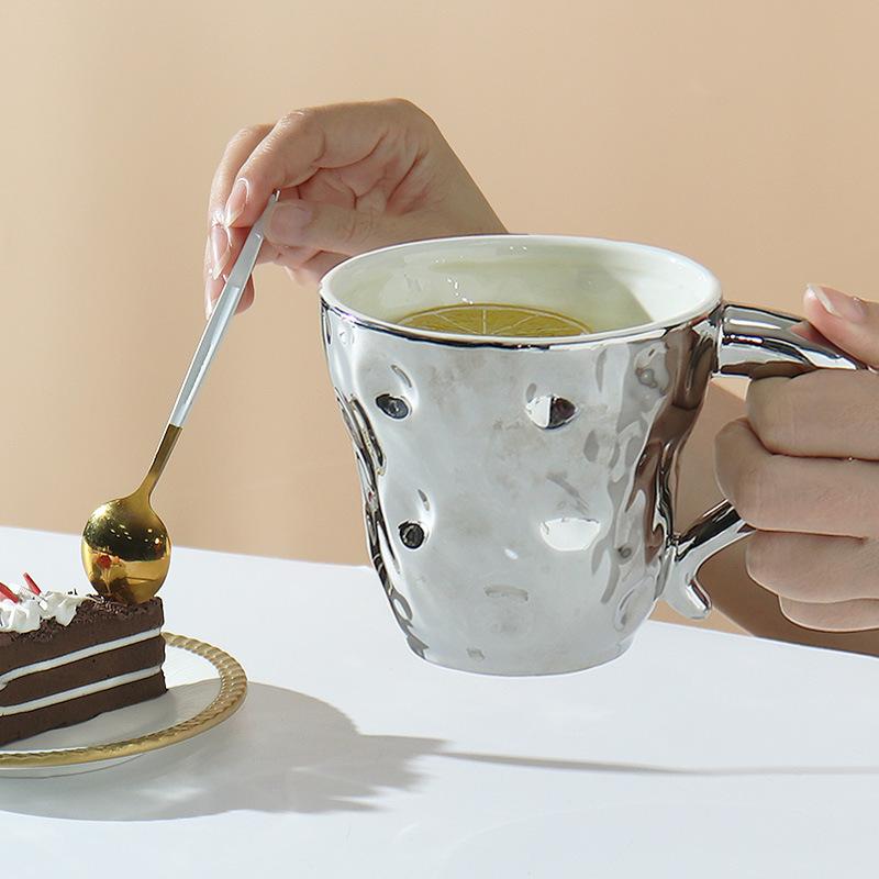 350ML European Ceramic Coffee Mug Exquisite Afternoon Tea Flower Tea Coffee Cup Home Ceramic Breakfast Milk Mug Birthday Gifts