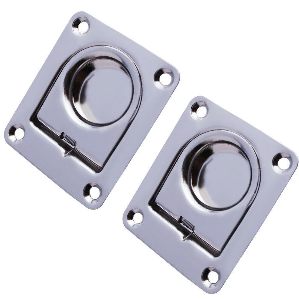 Stainless Steel Boat Recessed Hatch Marine Hardware Flush Lifting Ring Marine Locker Pull