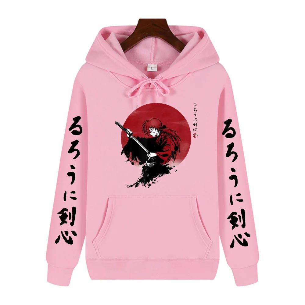 Rurouni Kenshin Handsome Print Autumn/Winter Comfort Soft Thickened Men's High-quality Casual Fashion Street Hoodie