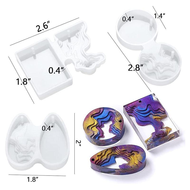 DIY Ocean Style Epoxy Crystal Necklace Pendant Mold