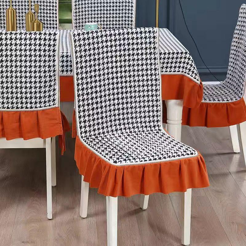 Luxuriöses Esszimmer-Set mit Tischdecke & Stuhlbezügen - Modernes integriertes Design, Verdickte Polster, Maßgeschneiderte Passform