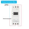THC 30A Programmable Digital Timer Switch 220V 7 Day Electronic Time Control 1-168h Rail Mounting Weekly Programmable Timer