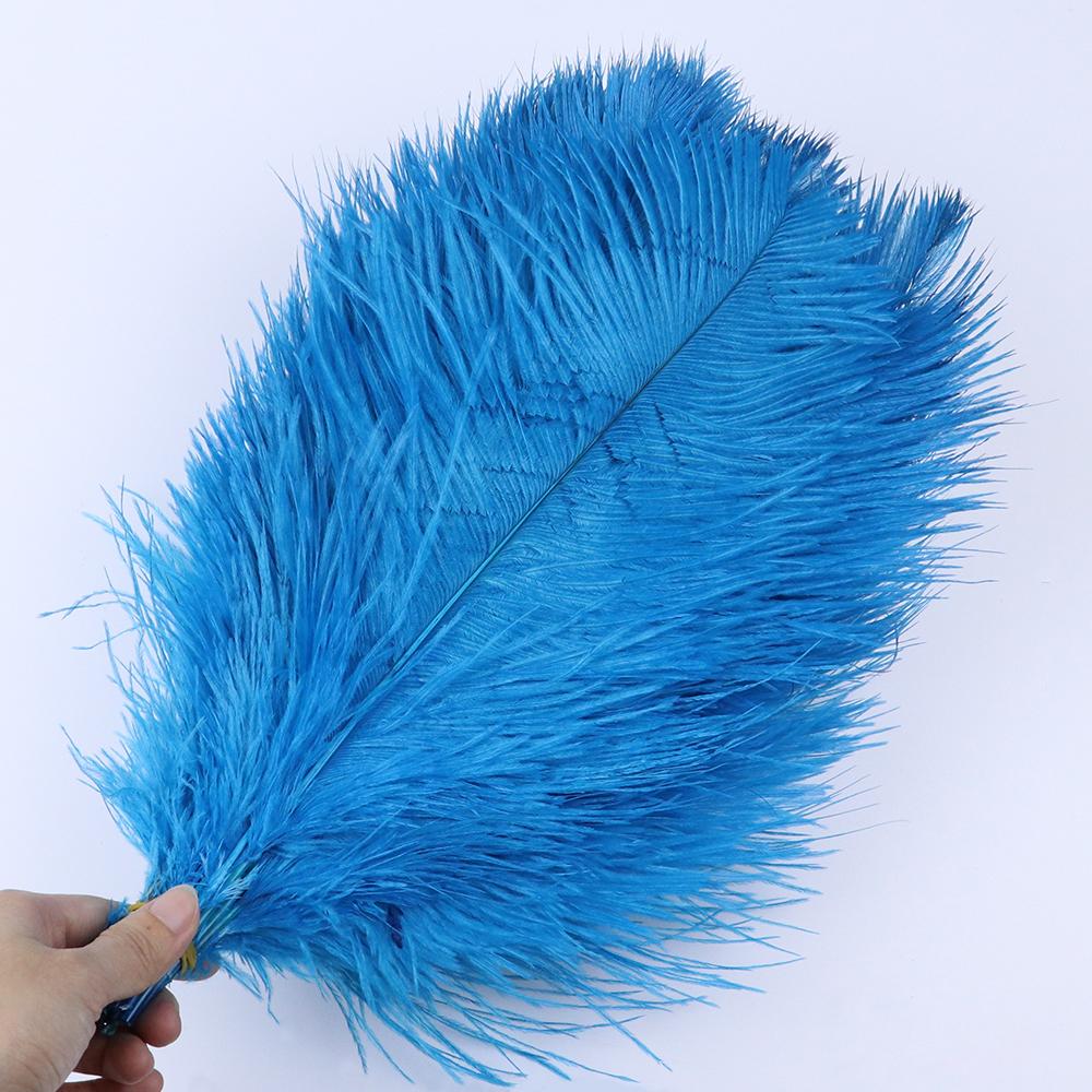 10Pcs Green Ostrich Feathers for Crafts 15-35cm Handicraft Accessories DIY Plume Starry Wedding Mask Handmade Centerpieces Decor