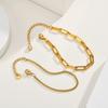 316L Stainless Steel Bracelet 2PCS, Golden Layered Chain Adjustable Stackable Jewelry, Women Summer Vacation Gift